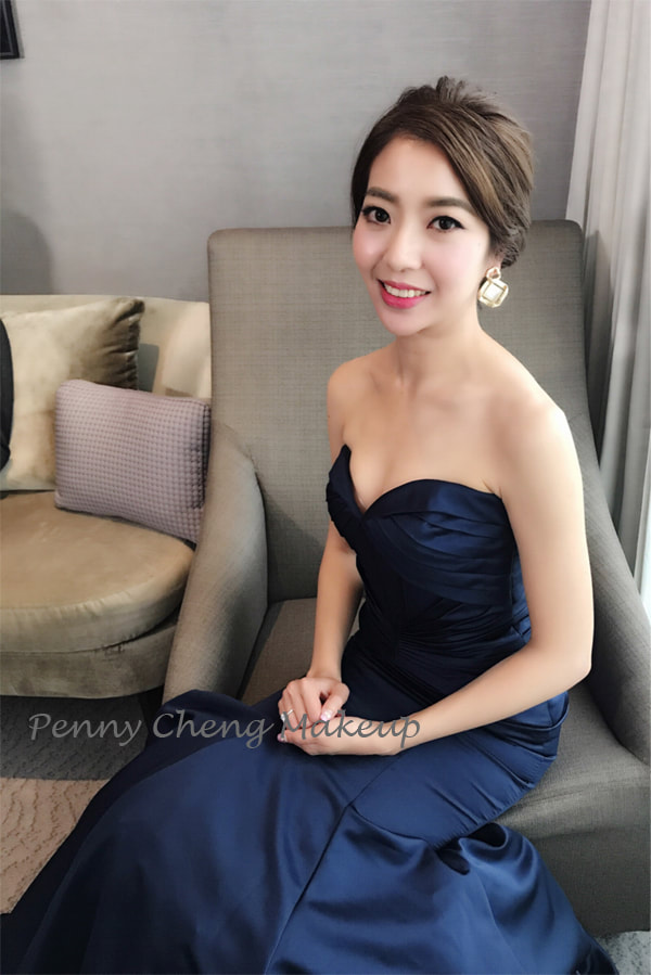 新娘秘書 晚禮服造型 韓式風格 氣質典雅 海外新娘 艾美酒店