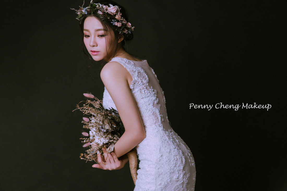 新娘秘書韓系風格時尚裸妝乾燥花造型