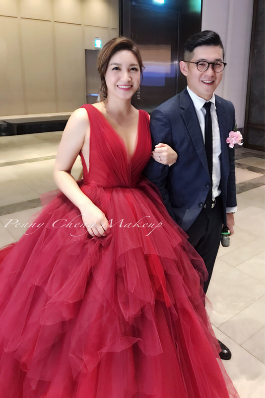 新娘秘書 晚禮服造型 韓式風格 氣質典雅 萬豪酒店